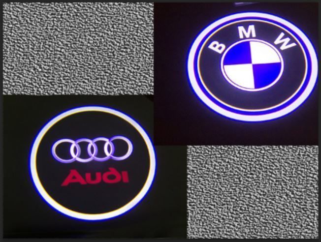Штатная подсветка двери с логотипом авто BMW. БМВ