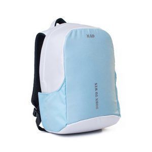 Рюкзак для ноутбука BOOSTER белого-голубой от MAD  born to win