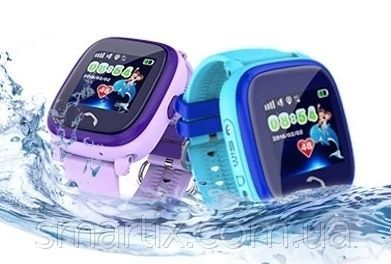 Водонепроницаемые детские умные часы с GPS DF25G (Q100 Aqua)