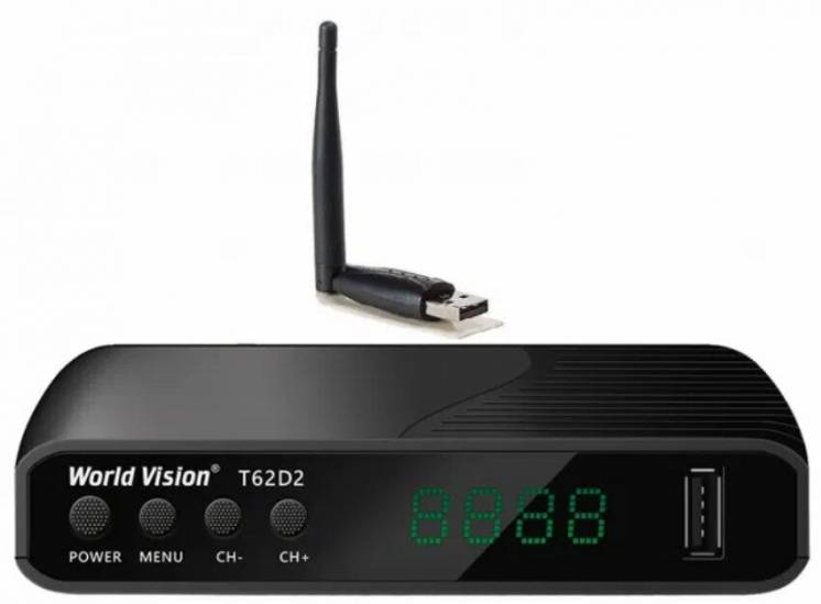 тюнер DVB Т2\C World Vision T62D3\62D2+ WiFi адаптер 5db IPTV YouTube