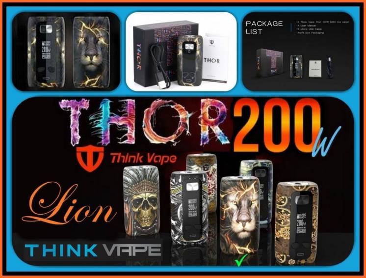 Thor 200W TC Box MOD Lion. Бокс мод. Оригинал от компании Think Vape.