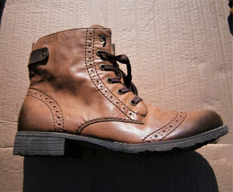 Ботинки зимові rieker 70801-23 ladies brown lace up boots
