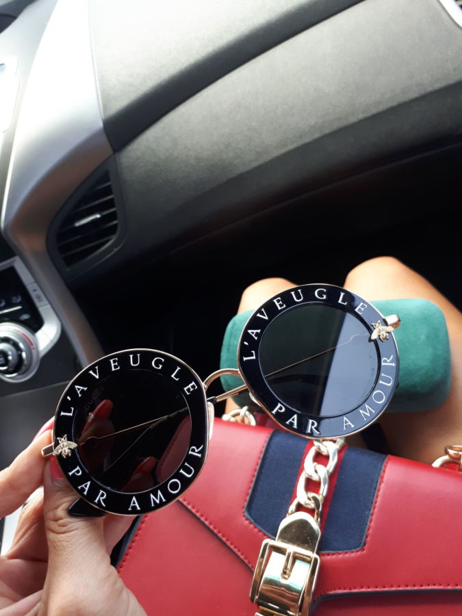 Женские солнцезащитные очки Gucci Laveugle par amour в люкс качестве