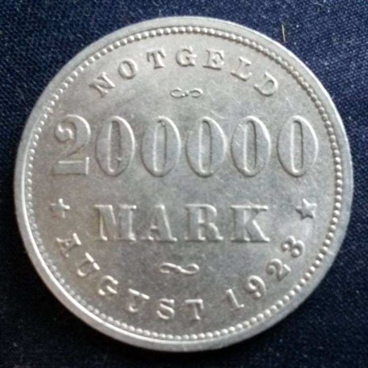 Нотгельд Германия Гамбург 200000 марок 1923 HAMBURG {монета}