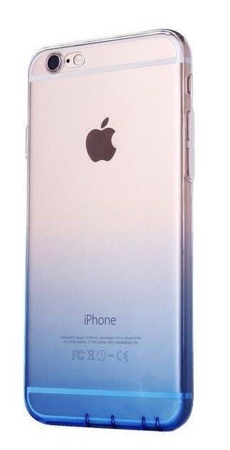 Силиконовый чехол 2х цветный голубой с прозрачным для iPhone 7 Plus