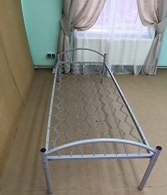 Кровать металлическая одноярусная ЕКП, спинка метал 190х80