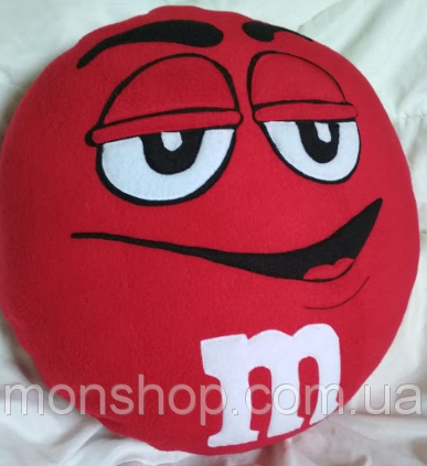 Подушка M&M красный