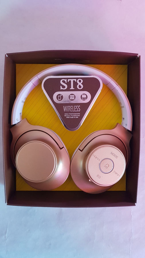 Наушники беспроводные Bluetooth Wireless ST8 FM, TF-CARD (Реплика) ( Р