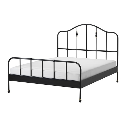 ИКЕА SAGSTUA Кровать, черная, металическая 160х200 см. + ламели