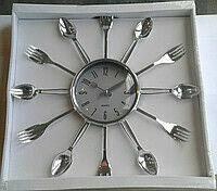 Настенные часы для кухни столовой Вилки ложки