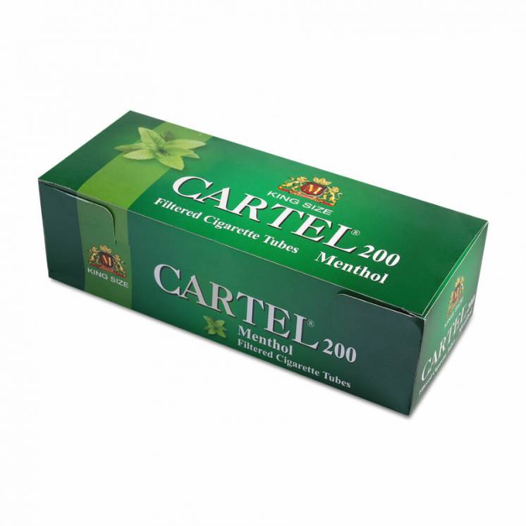 Гильзы для набивки сигарет CARTEL Ментол 200 в ДымЛюкс