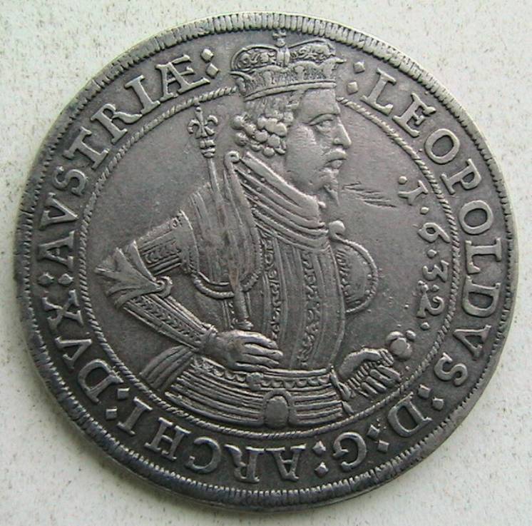 Священная Римская Империя Тироль Талер 1632 Леопольд V Серебро!