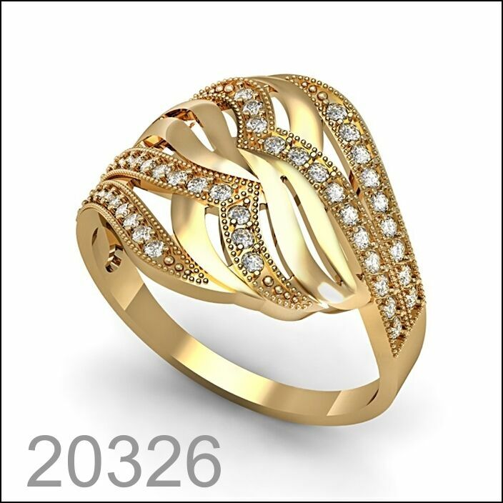 Золотое кольцо 585 пробы под заказ (20326)
