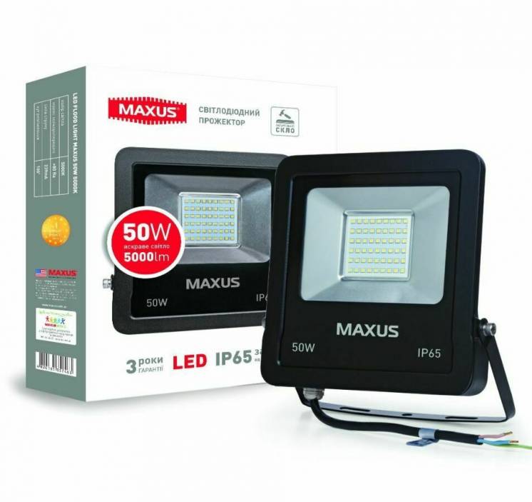 Прожектор MAXUS 50W 1-MAX-01-LFL-5050