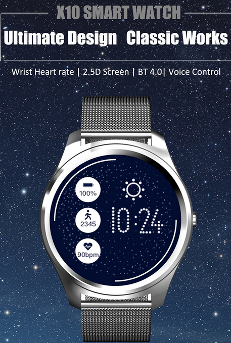 Умные часы Smartwatch X10 для Андроид смартфонов и для iPhone. Экран: