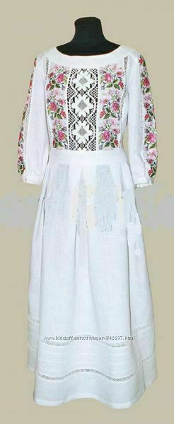 Эксклюзивные льняные платья с вышивкой вышиванка
