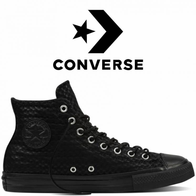 Кеды Converse All Star Оригинал Чёрные Кожаные Конверсы