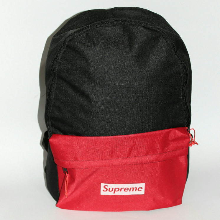 Рюкзак для школьников с красным карманом Supreme Стильный рюкзак 