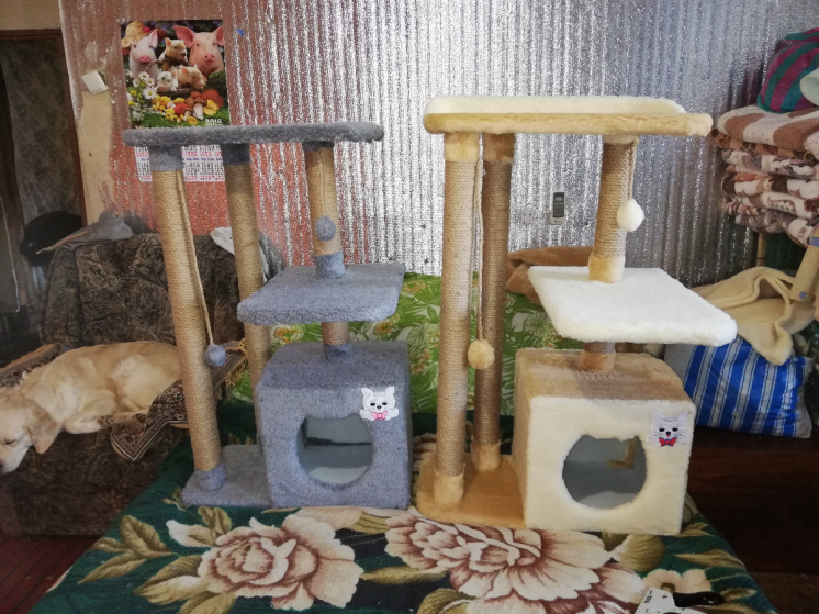 Когтеточка когтедралка лазка домик для кота игровой комплекс