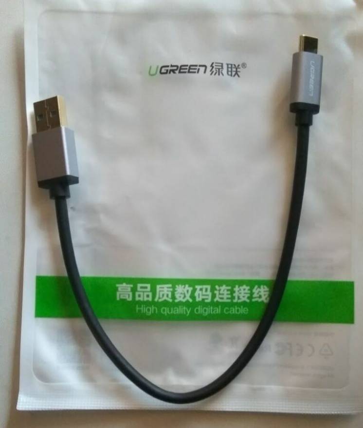 Качественные USB - Type C  шнуры Ugreen 0,25 метра