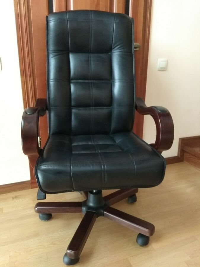 кресло кожаное, офісне шкіряне крісло, натуральна шкіра