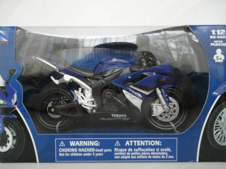 Модель мотоцикл 1:12 Yamaha R1 2008 від New Ray новая игрушка