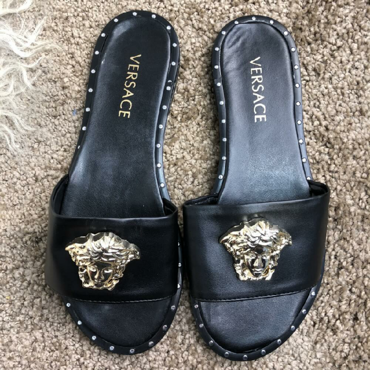 Шлепанцы Versace Slide Sandals Medusa Gold/Black
