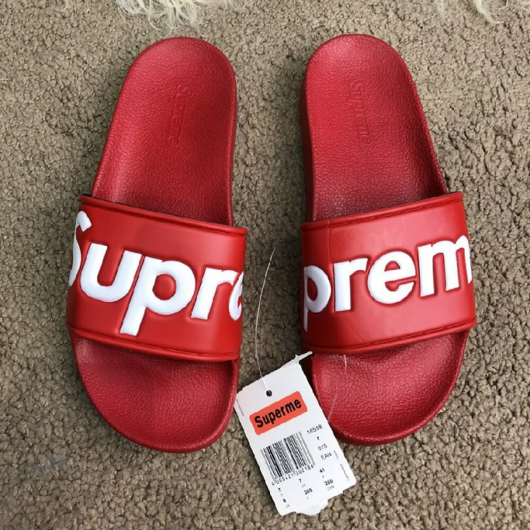 Шлепанцы Supreme Slide Sandals Flip Flops Red