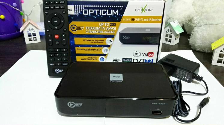 Новинка OPTICUM ODIN TV BOX Redс Ethernet портом и  SCART