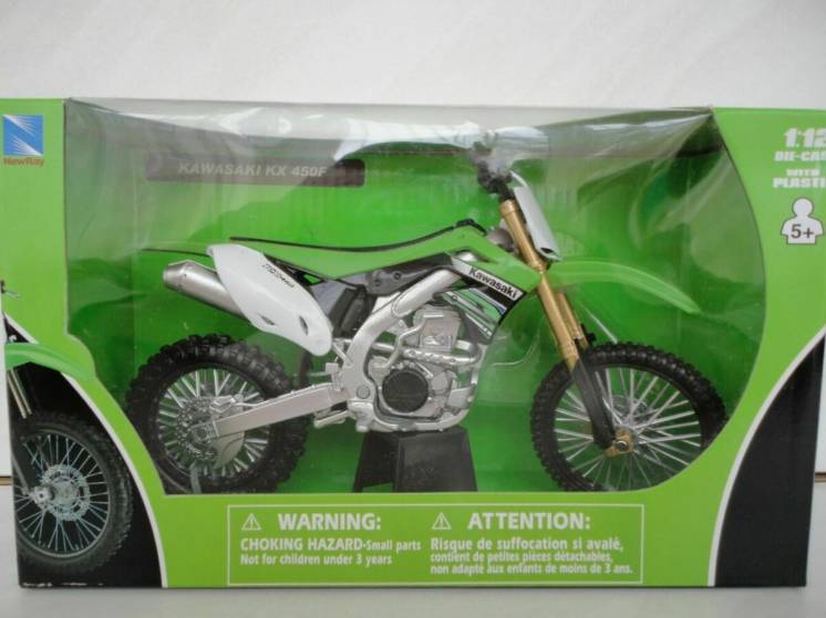 Мотоцикл модель 1:12 Kawasaki KX 450F NewRay motocros мотокрос іграшка