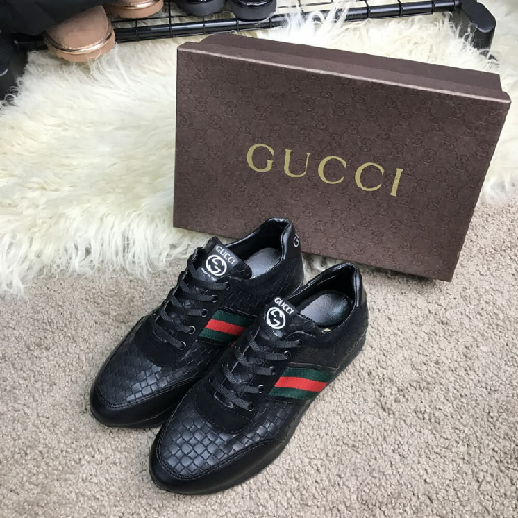 Кроссовки Gucci Sneakers Microguccissima with Web Black