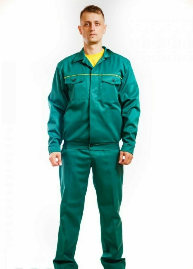 Костюм рабочий Стандарт, зеленый (куртка и брюки)