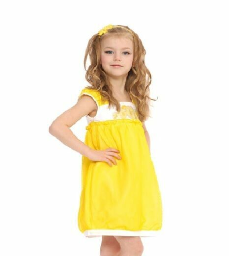 Летнее платье для девочки - Тюльпан, 100% хлопок. Рост 116 см
