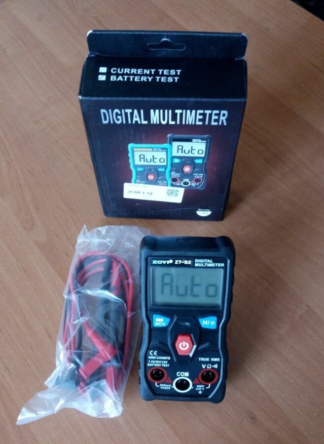 ZOYI ZT-S2 цифровой мультиметр TRUE RMS, 4000 отсч, NCV, battery test