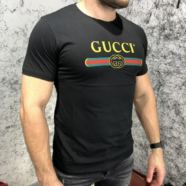 Футболка Gucci T-shirt with Washed Logo Black