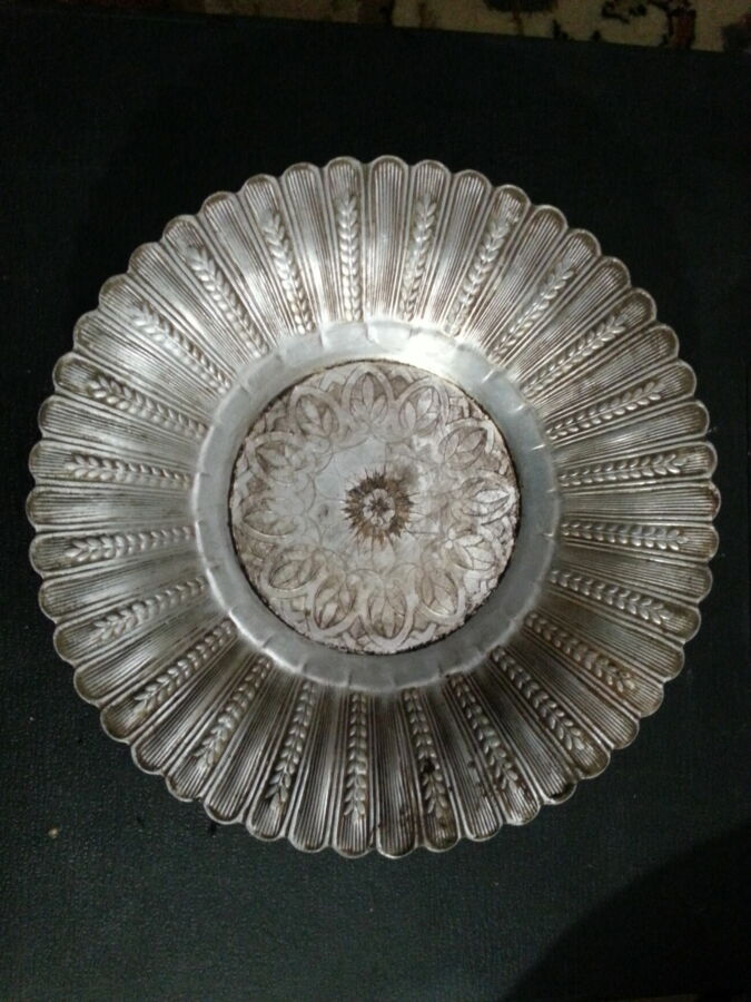 алюминиевая тарелка ваза СССР