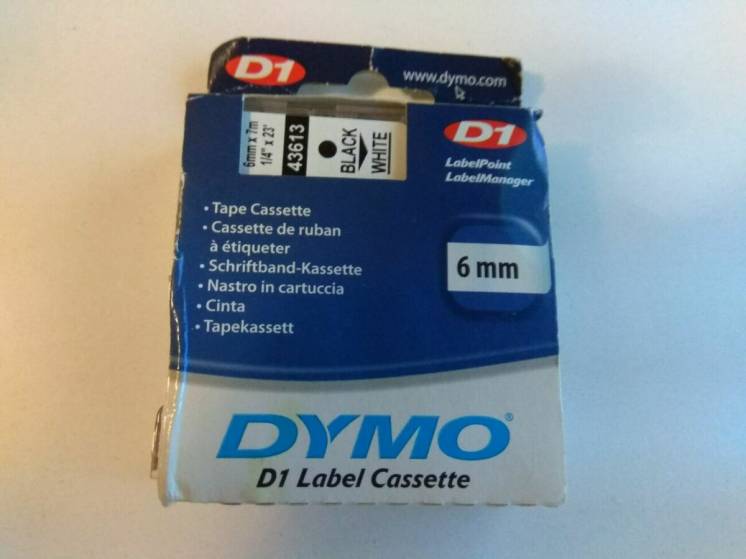 Ленты D1 для принтеров 6 мм х 7м, 9мм х 7м DYMO Label Manager