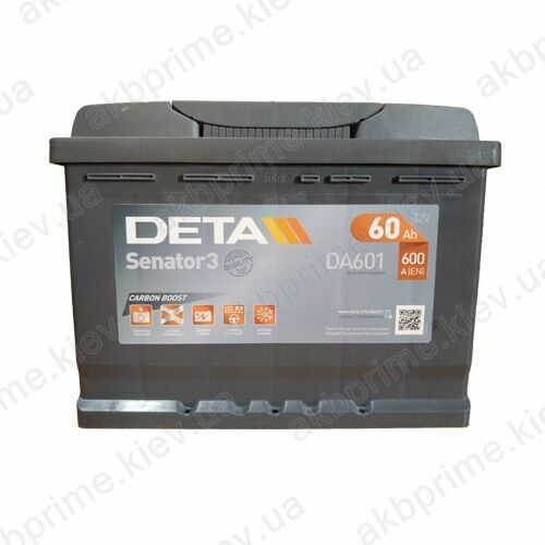 Аккумулятор Deta Senator 3 Carbon Boost 60Ah 600A L+