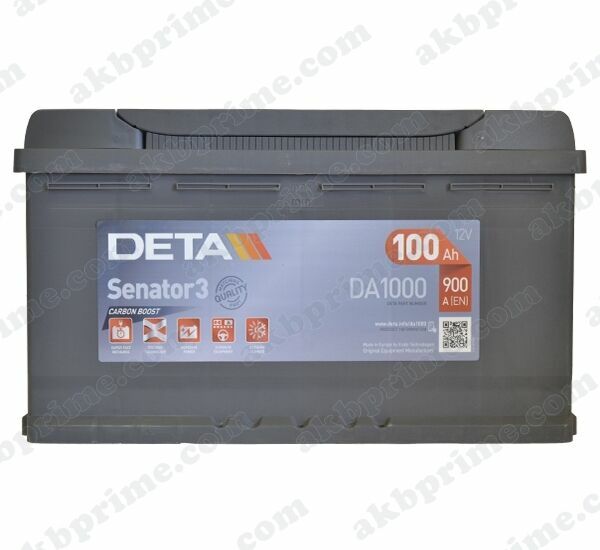 Аккумулятор Deta Senator 3 Carbon Boost 100Ah 900A R+