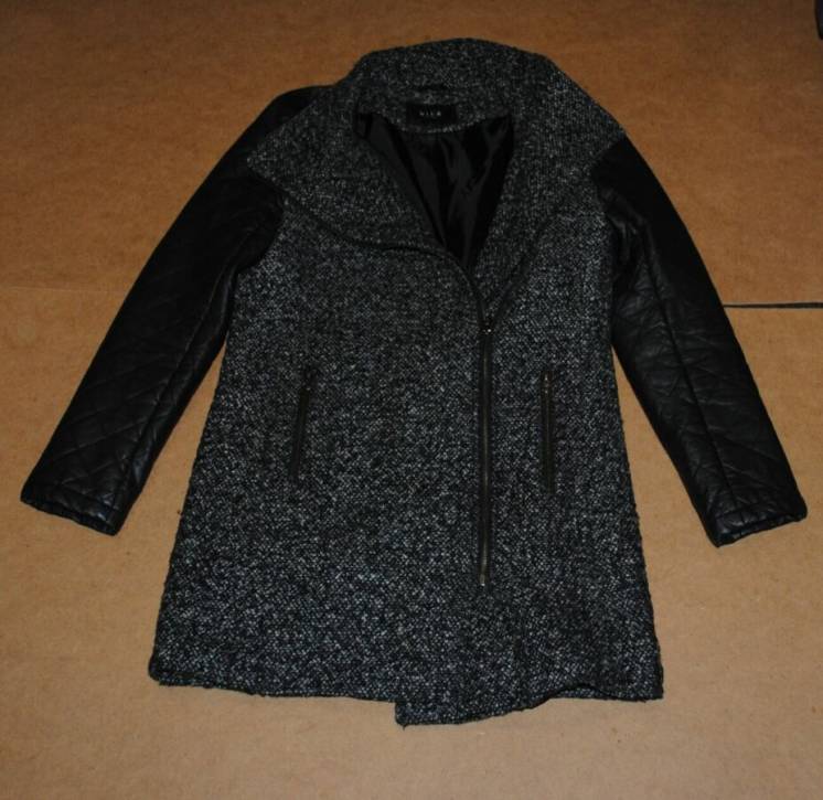 Vila collection женское пальто косуха теплое
