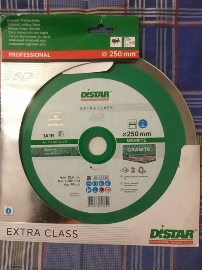 Алмазный диск Distar 1a1r 250*1,6*10*25,4 Granite,5d.