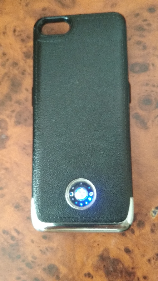 Стильный кожаный Powerbank - бампер (чехол) для Iphone 5, 5s, Se