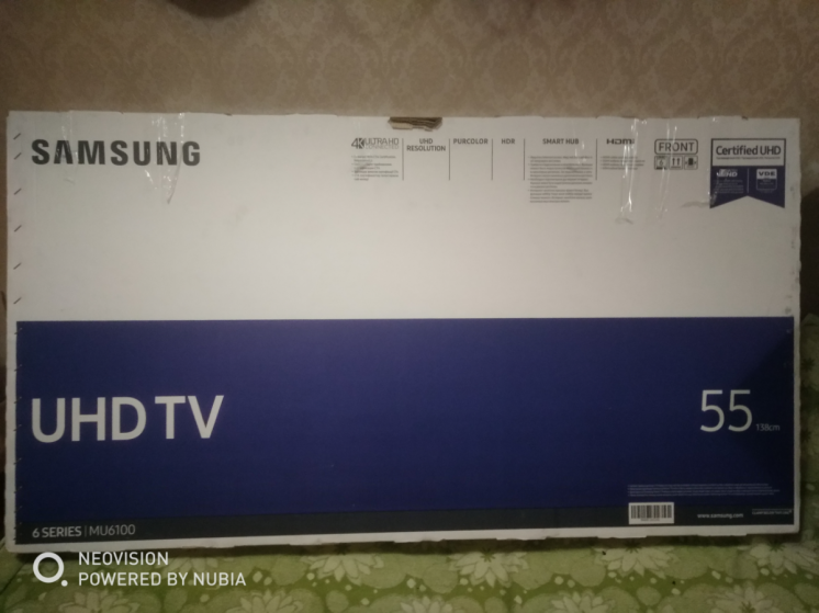 Коробка телевизора Samsung Ue55mu6100