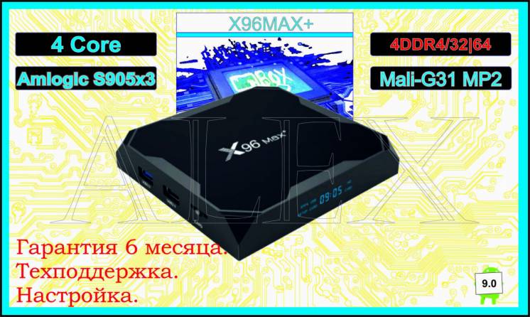 X96Max+ 4/32,64 Tv Box тв бокс Iptv Android. настройка. S905x3