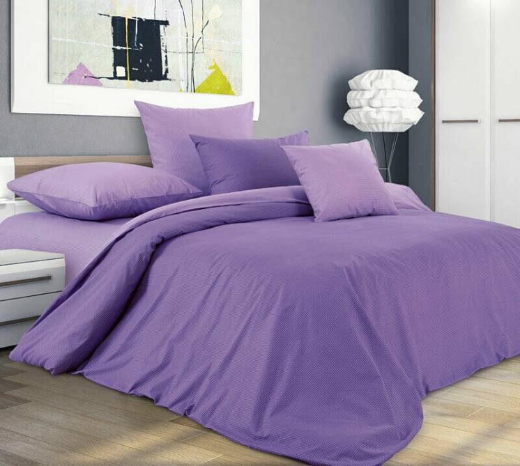 Ежевичный смузи, комплект постельного белья фиолетовый (перкаль, 100%