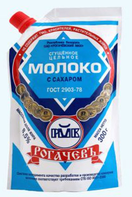 Сгущенное молоко рогачев 280 г дой-пак (белоруссия)