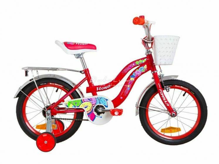 Детский велосипед Formula Flower, колесо 16, рама 10, 2019, red