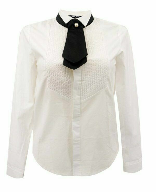 Блуза рубашка Chanel белая в наличии