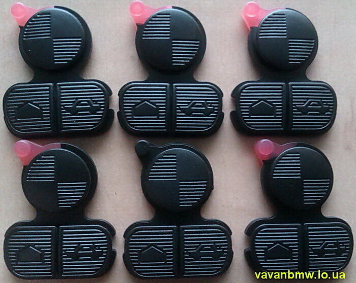 Резиновые кнопки BMW на ключ (3 кн) дорестайл, е36,е46,е39,е38