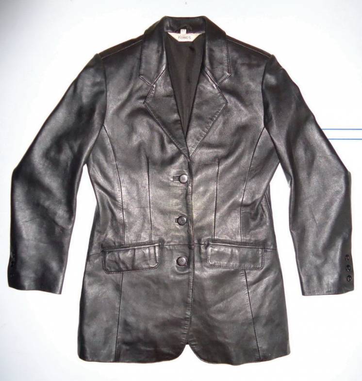 куртка  жакет кожаный  пиджак черный 12